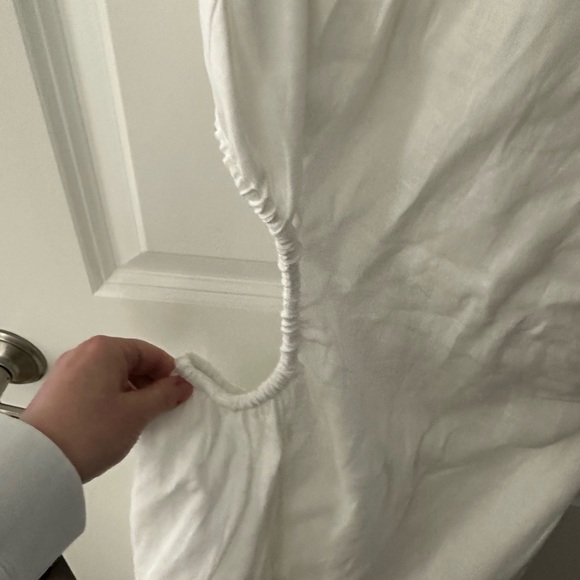 SIR The Label White Linen MIDI Dress w/ Side and Back Cutout, Size 2 (US 6) New - Picture 5 of 8